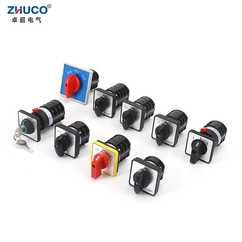 ZHUCO LW8D-10D404-3B 3 Positions 3 Poles 12 Screws 10A Cam Switches Rotary Switch Changeover Control Switch For Electric Motors