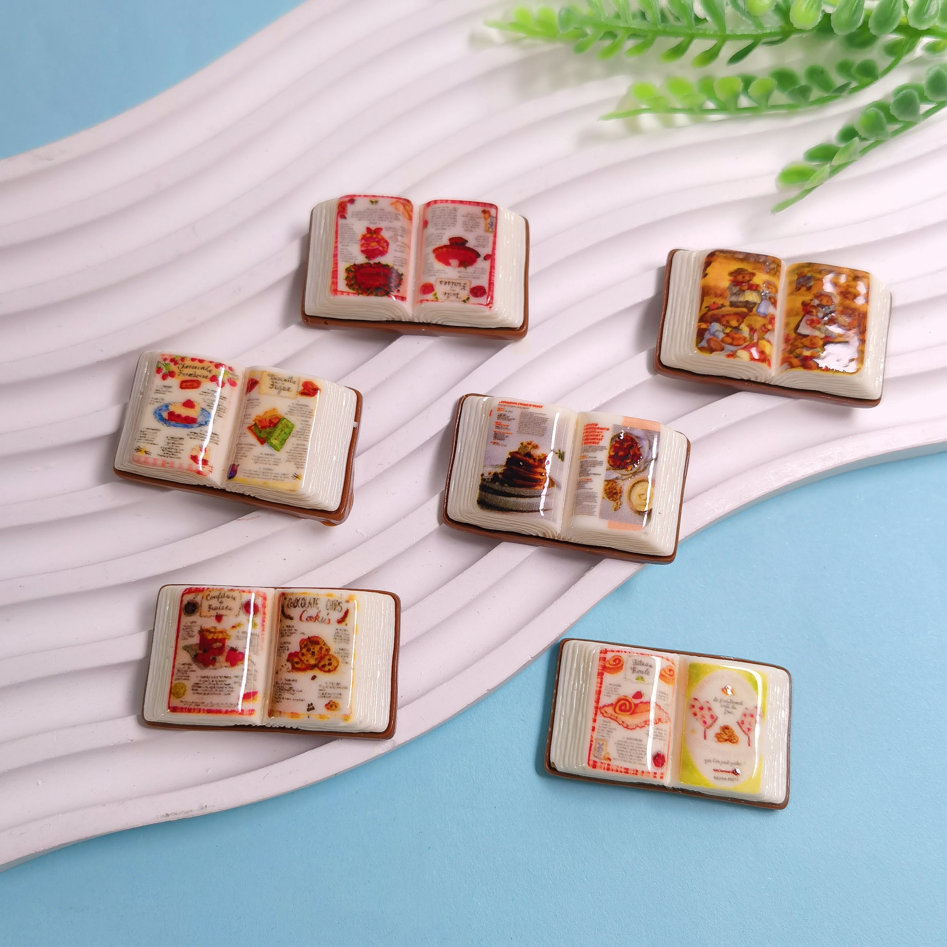 Kawaii Bakery Baking Book Miniature Resin Flatback Scrapbook Decoration Charm Handicrafts Accessories - view 3