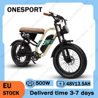 ONESPORT W66 Electric Bicycle 500W Powerful Motor 48V13.5AH Battery All Terrain Electric Bike 20*4.0 Inch Tire Motorcycle E-bike