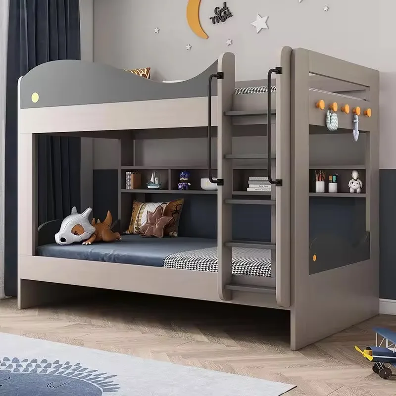 Modern Deluxe Wooden Ladders Girls and Teenagers Bunk Beds School Hotel Villa Children's Bedroom Furniture Setpromote sales