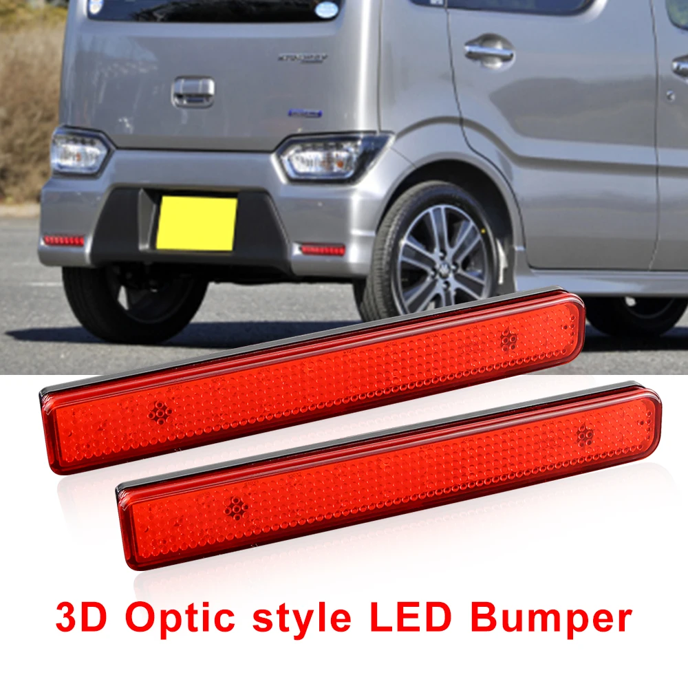 2Pcs Car LED Rear Bumper Light for Suzuki Wagon R Stingray Running Brake Signal Lights Reflector Accessories