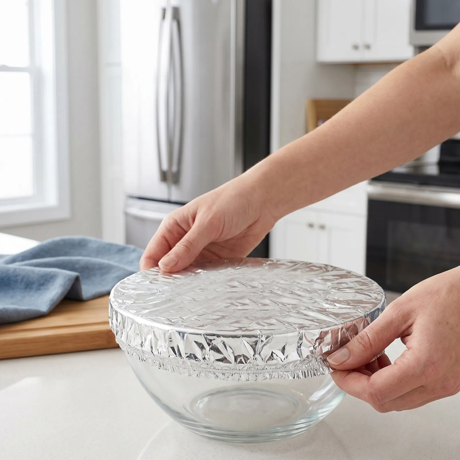 30 Pcs Aluminum Foil Cover Food Heat Lids Fresh-keeping Sleeve To Hot Insulation Covers Aluminium Elastic Bowl Storage Plate view 6
