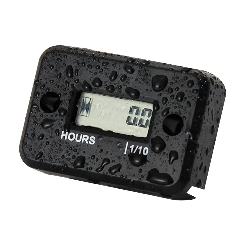 

Digital Hour Meter LCD Display Portable Engine Gauge Hour Meter Waterproof For Motorcycle/Boat Engines Counter Hour Meter Black