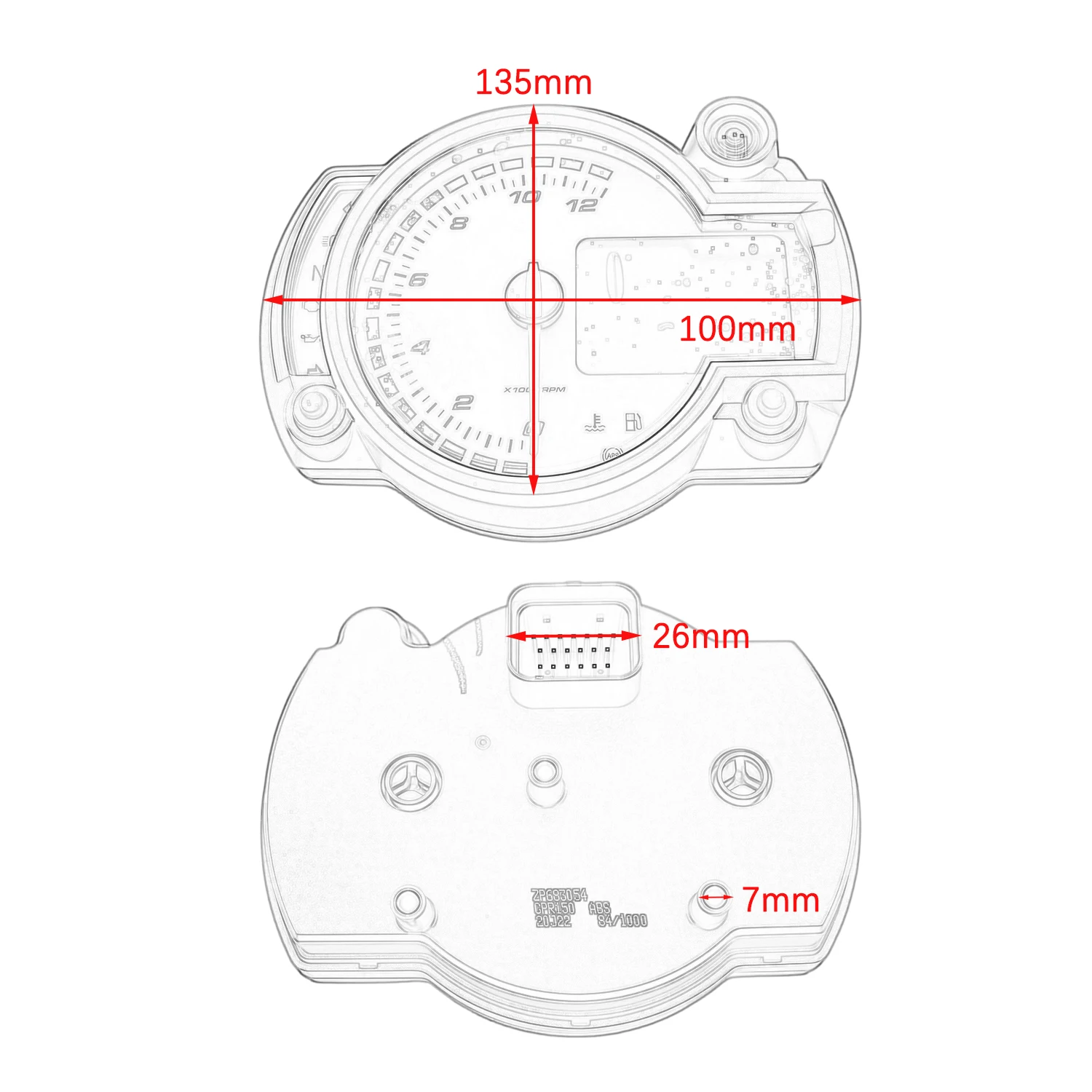Tachometer LCD Digital 12000rpm For Aprilia GPR150ABS GPR150 ABS APR150-V APR150V Odometer Tachometer Speed Sensor Accessories