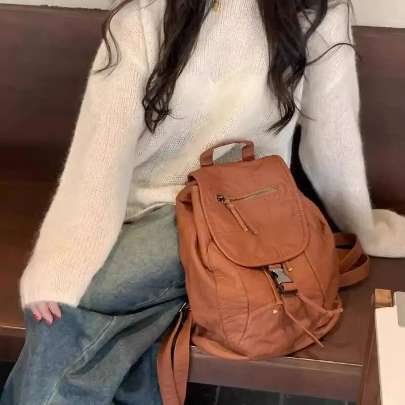 Streetwear Casual Travel Bags For Women All Match Simple Trendy Students Schoolbags Y2k Aesthetic Fashion Chic Backpacks Korean