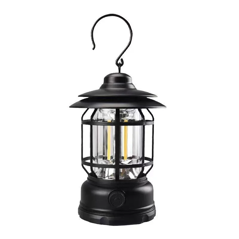 

New Retro Outdoor Camping Charging Multifunctional Handheld Light Emitting Diode Lantern Emergency Consumer Electronics