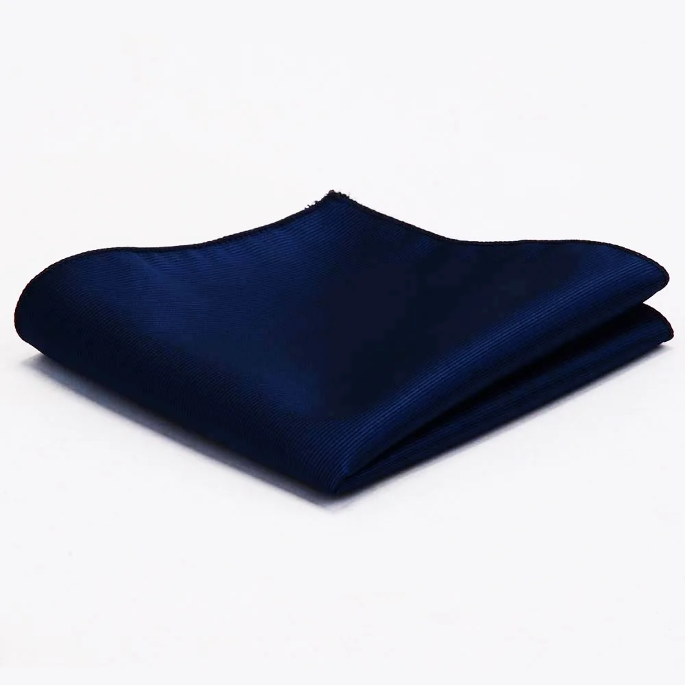 Fazzoletto da taschino classico da uomo in seta tinta unita 25x25 cm, elegante, per matrimoni e feste