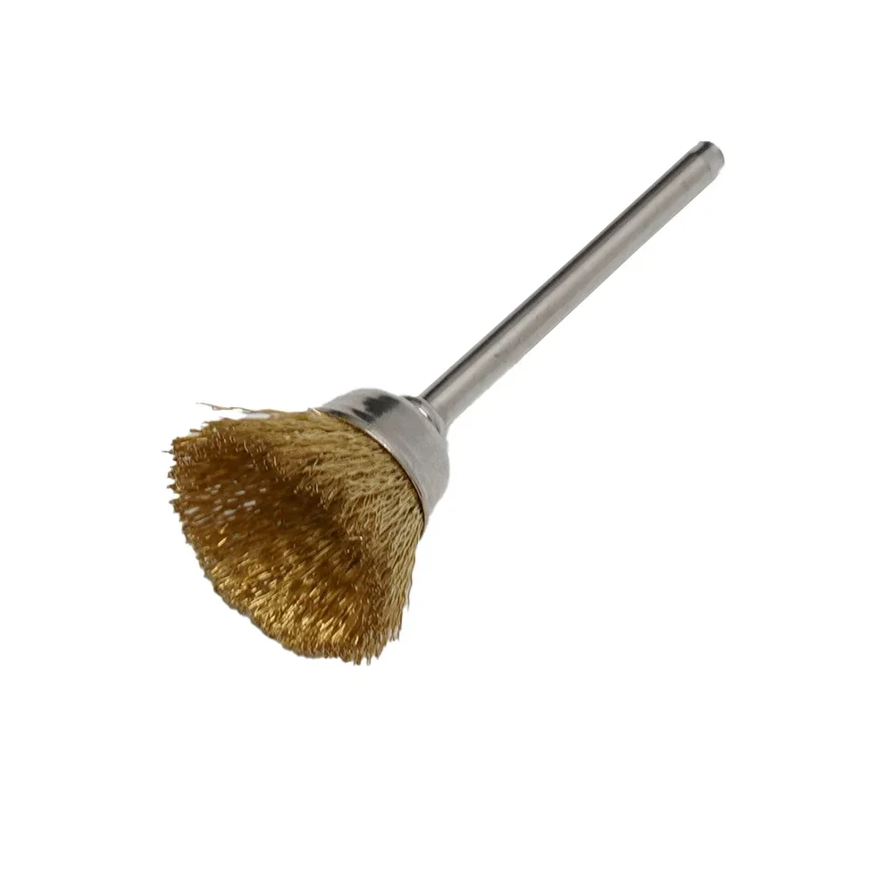 Brosse en Laiton en Fil d'Acier, Outil à Distance pour Perceuse, Polissage, Meule, Petite Brosse en Forme de T, Accessoires, 24 Pièces