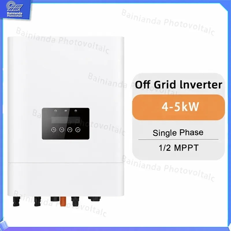 4KW 5KW Hybrid Solar Inverter MPPT PV Grid Tie Power Converter 48V Battery Storage System Off On Grid Pure Sine Wave Inverter