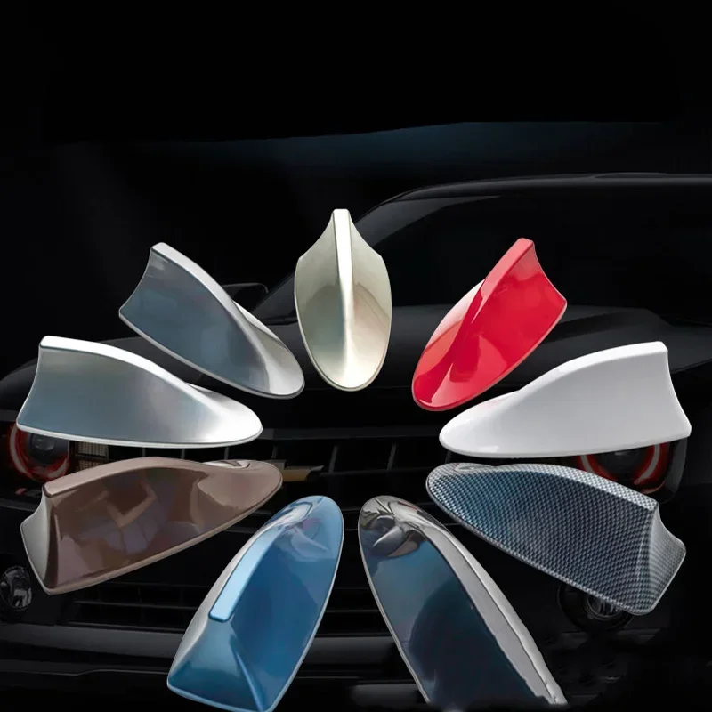Cool Universal Car Shark Fin Antenna Cover Base Replacement Radio Signal Aerials Roof Exterior Accessories Decoration Car