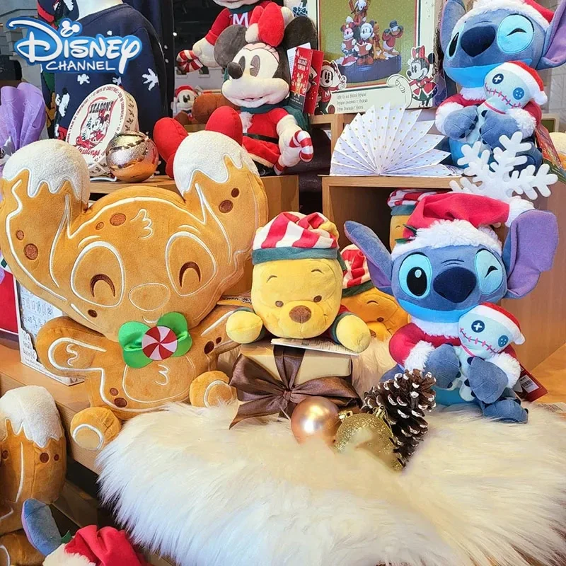 Disney świąteczny ścieg piernikowy pluszowa zabawka Cartoon Stitch wypchane zwierzę Sofa samochodowa poduszka domowa poduszka dekoracja pokoju prezent