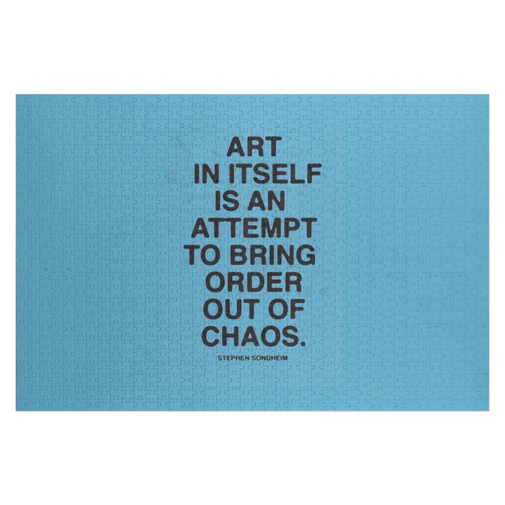 Chaos Sondheim Quote Jigsaw Puzzle Woodens For Adults Anime Custom Gift Personalized Wooden Name Puzzle