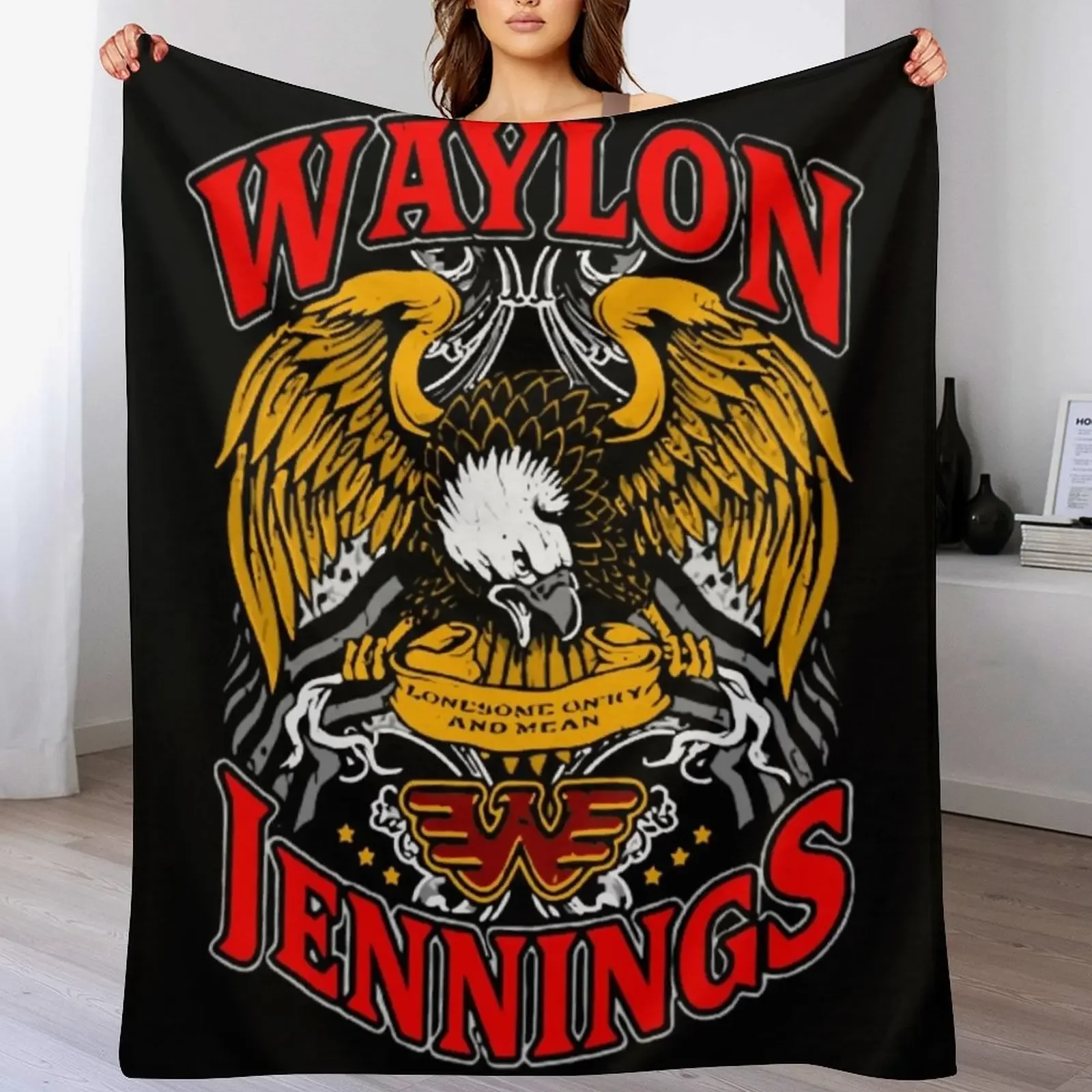 Cover Waylon Jennings Throw Blanket wednesday Plush Custom Beach Blankets