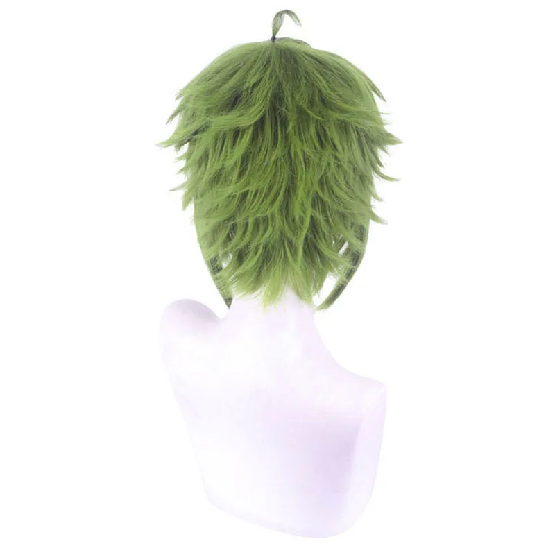 Anime Sylphiette Cosplay Wig Green And White Short Synthetic Hair Elf Ears Earring For Women Men Halloween Costume Party Props - view 5