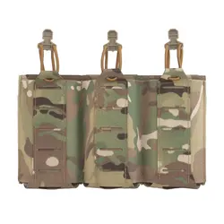 Triple funda táctica elástica portacargadores 5.56 mm – Abierta MOLLE