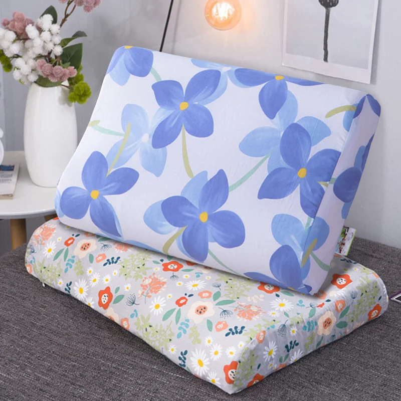 

1pcs 40x60cm Nordic Style Pillowcase Pillow Cover Cotton Latex Pillow Case Memory Foam Flower Printed Washable Home Supplies