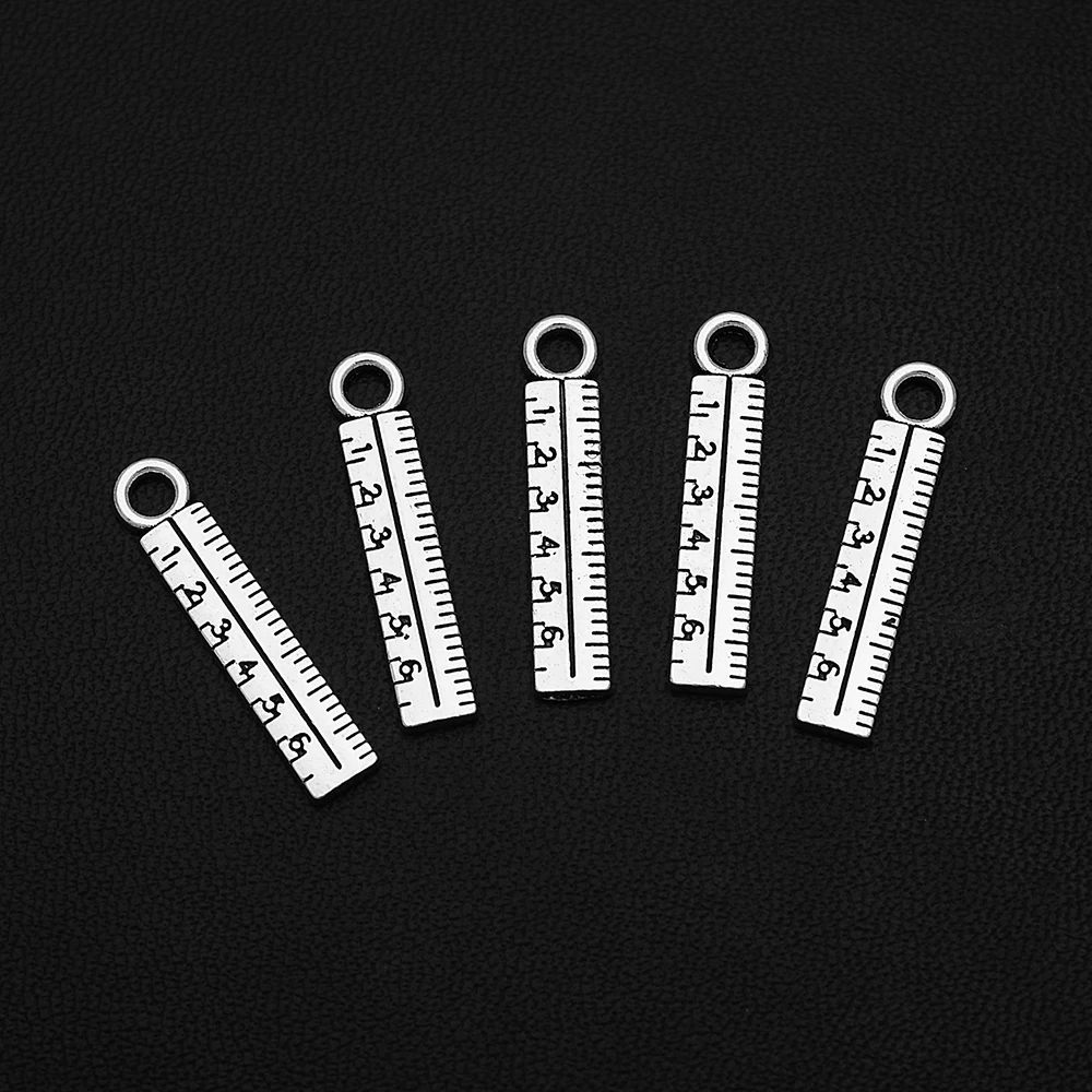 30pcs/lot--5x24mm Ruler Measure Sewing Charms Pendants For Diy Jewelry Making Findings Supplies Accessories Wholesale Bulk Items