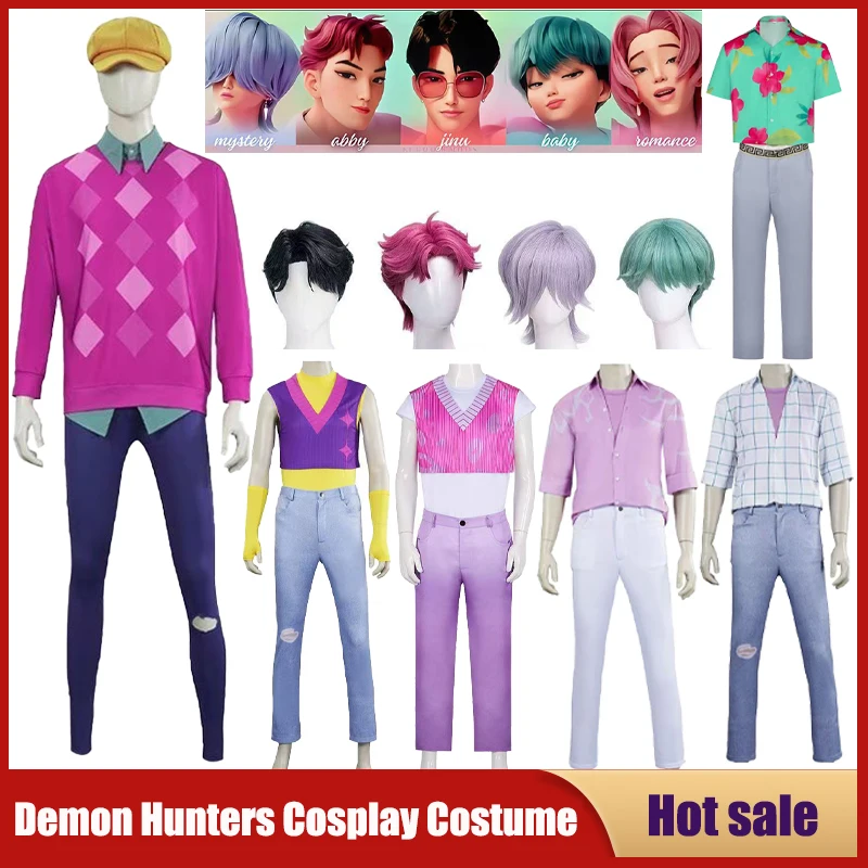 

Movie Kpop Demon Hunters Saja Boys Cosplay Costume Mystery Baby Abby ‌Jinu SODA POP Suits Carnival Stage Performance Outfits