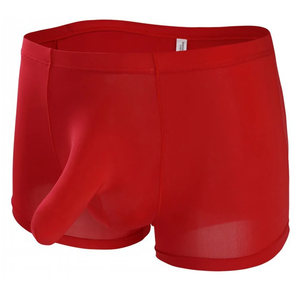 Comfortable and Stylish Men\\\\\\\'s Breathable Briefs in Solid Colors Ice Silk Fabric for Softness and Coolness