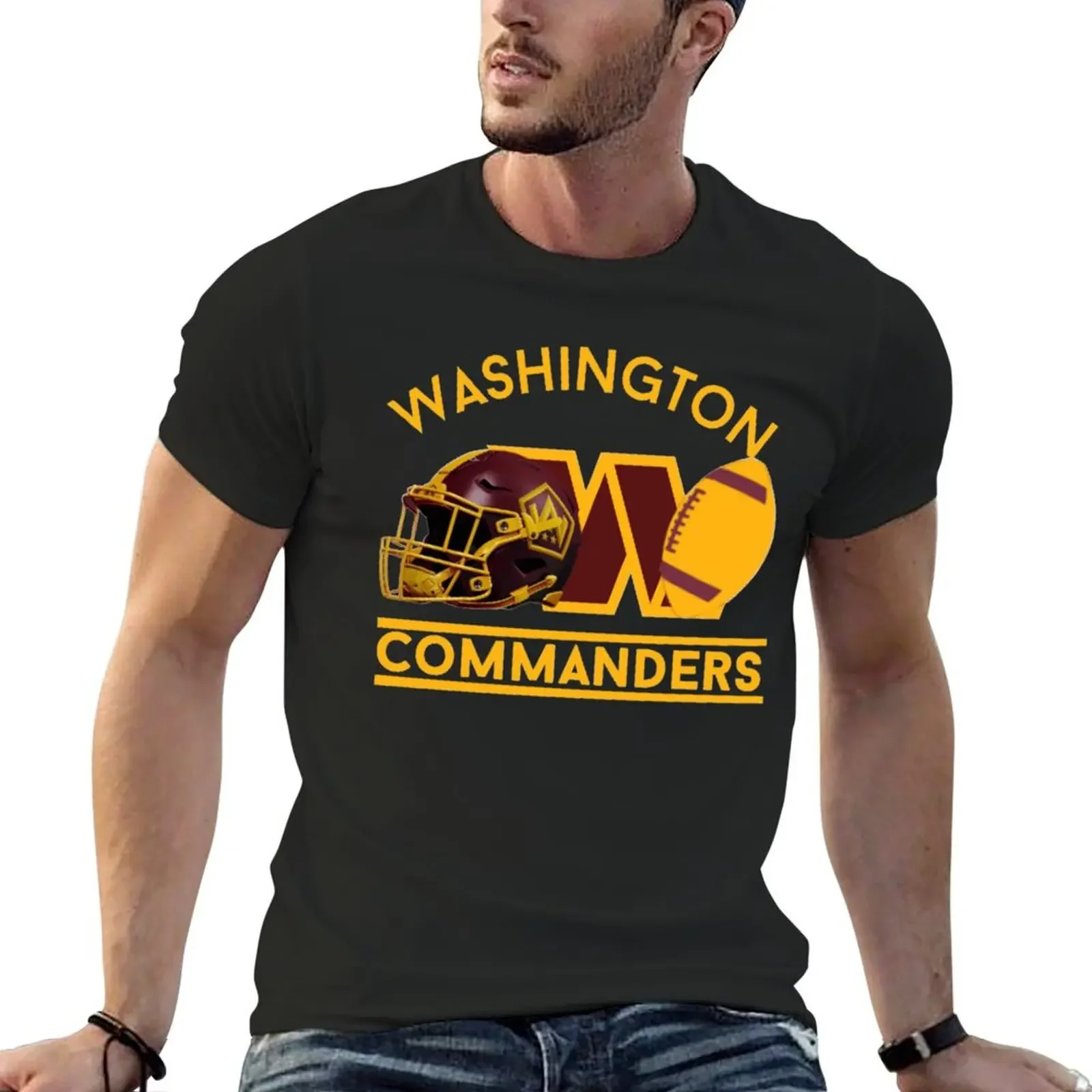 

Washington commanders football clubActive T-Shirt summer tops shirts graphic tee fruit of the loom mens t shirts