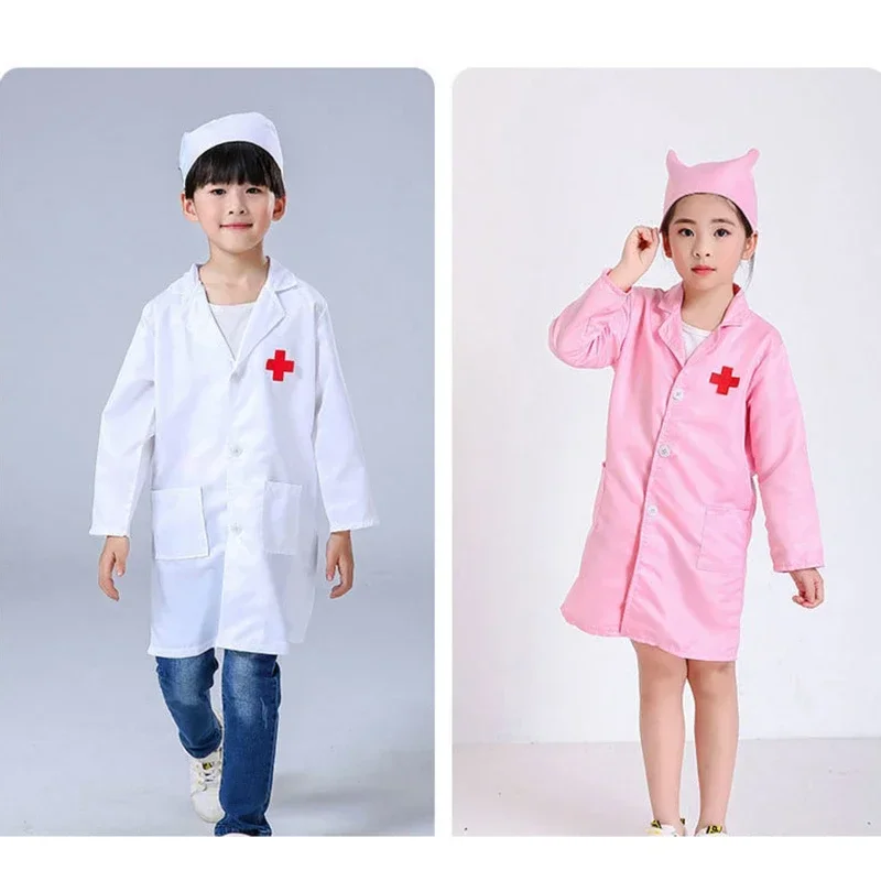 Doctor Nurse Uniformes para meninos e meninas, Roupas Cosplay para Crianças, Fancy Party Wear para o Natal e Natal, Trajes de RPG para crianças, Fantasia