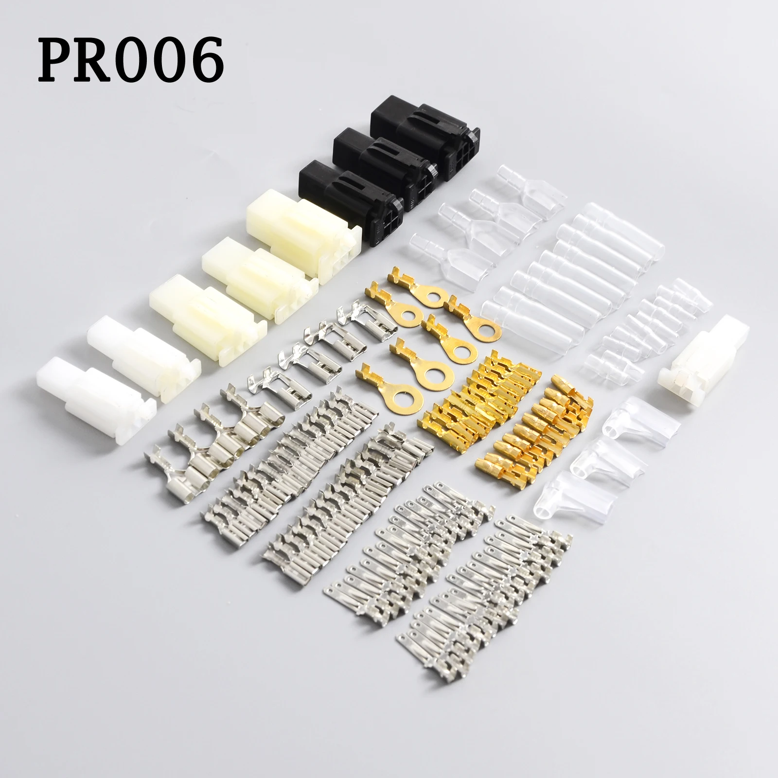 Moto Auto Electrical Wiring Harness Loom Repair Kit 2/3/4/6 Way Mini Connector Brass Terminals Female Male Bullet Connectors