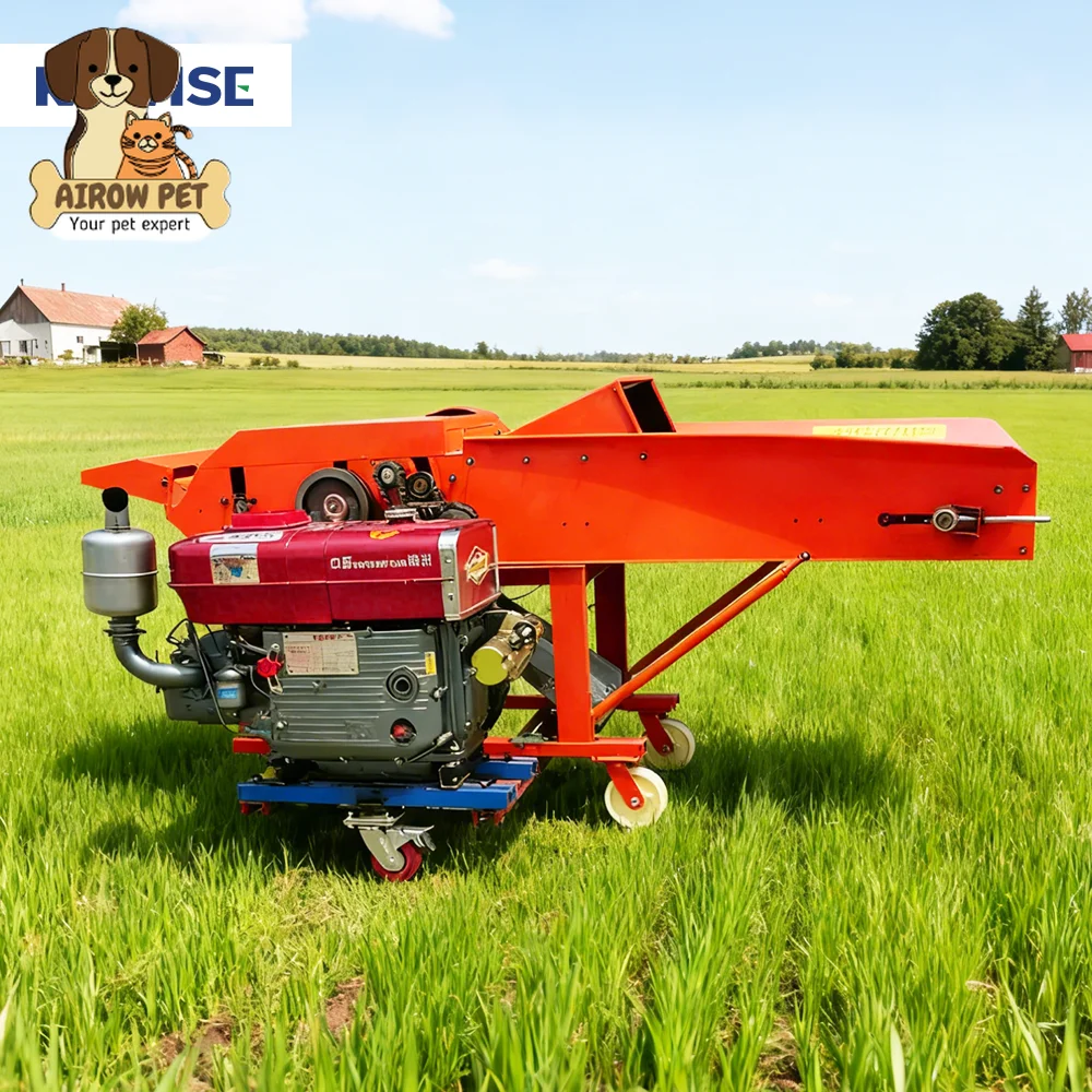 AIROW Diesel Grass Chopper Machine for Cattle and Sheep Feed Preparation with Cutting and Kneading on Farms