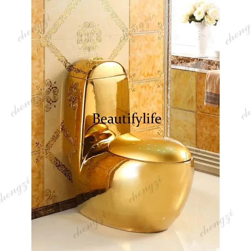 K153 Luxury super swirl water-saving color toilet, silent and creative flushing wall toilet