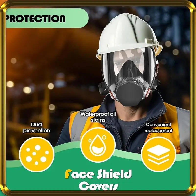 

-A95Z 10 Pack Peel Off Lens Cover Protective Cover For 6800 Mask Protective Cover Full Facepiece Respirator
