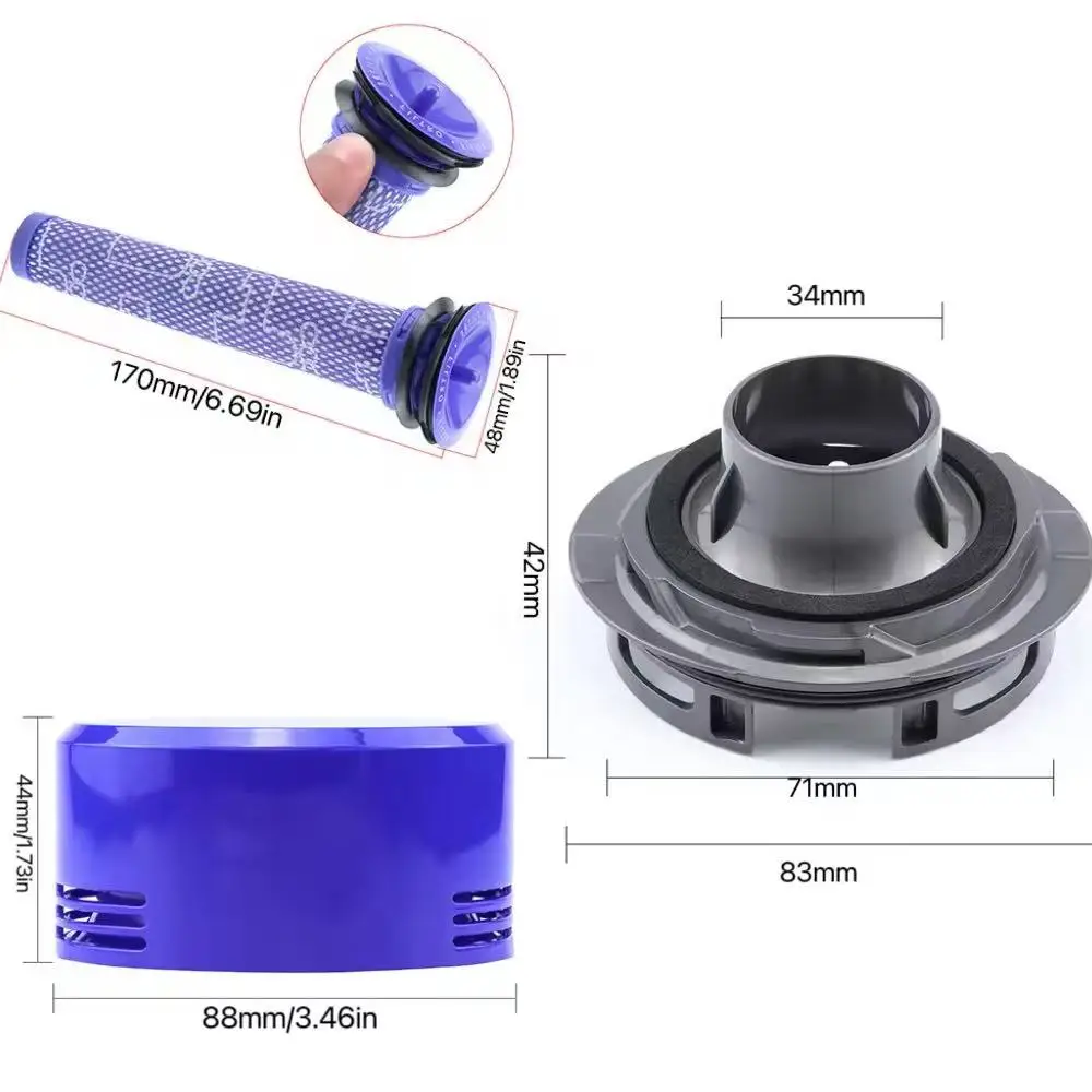 Rear Motor Cover HEPA Filter Dyson V7 V8 Handheld Cordless Vacuum Cleaner Accessories Filter Replacement Parts