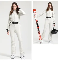 Traje de esquí Gsou Snow de una pieza a prueba de viento para mujer, traje de nieve, ropa impermeable, deportes de montaña, mujer, conjuntos de esquí, nuevo invierno