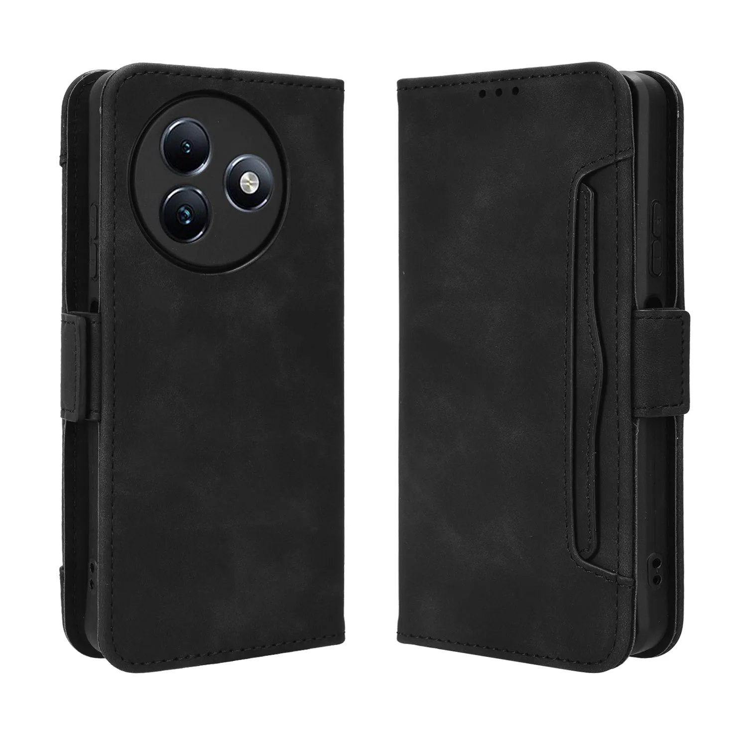 Card Slot Wallet Cover for Itel S24 S667LN Magnetic Button Flip Leather Shockproof Phone Case, Separate Type, Many Card Slot