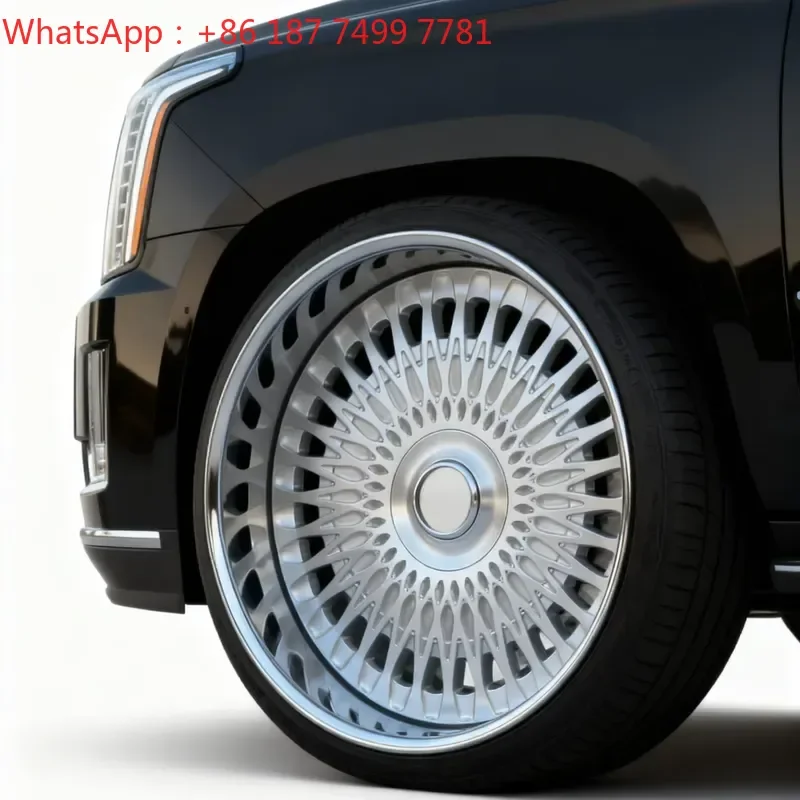 Bku 2 Piece Forged Wheels for Escalade V Chevy Tahoe Hummer Ev 24 Inch 10-13J Rims Deep Dish Alloy Wheels