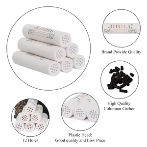 Tabakrauchrohrfilter, aktivierter Kohlenstoffrohrpapierfilter, doppelte Kunststoffseite, Raucheraktive Kohlewerkzeuge, 9 mm, 50pcs Haupt 9 -mm -Cachimbo -Filterverkäufe - №1