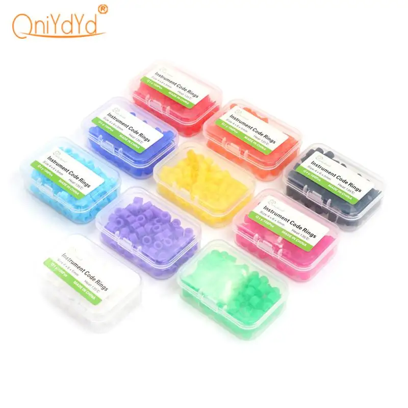 100 Pcs  Dental Silicone Instrument Color Code Rings Small Type Autoclavable Optional Color