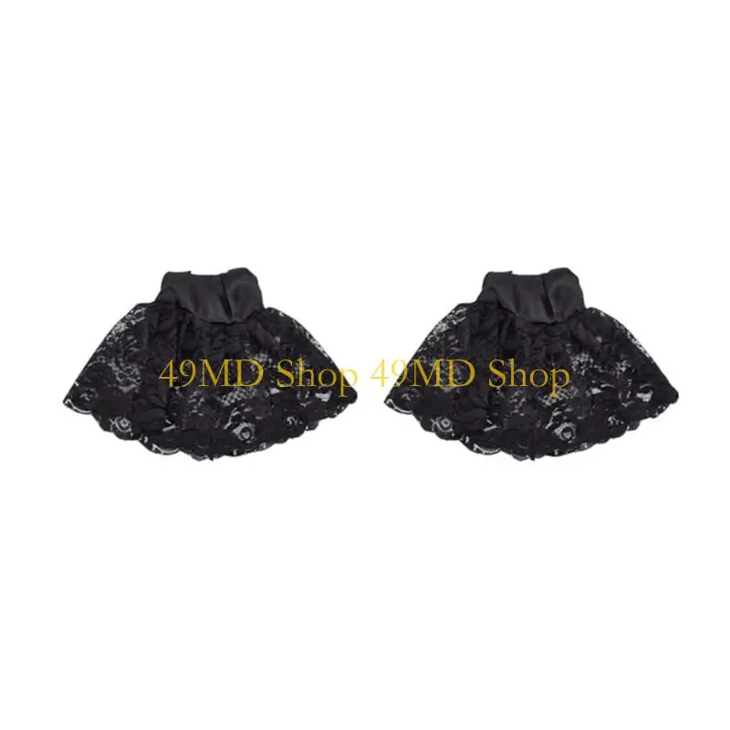 49MD Wrist Cuffs Choker Cosplay Ruffled Shawl Elizabethan Collar Medieval Cosplay