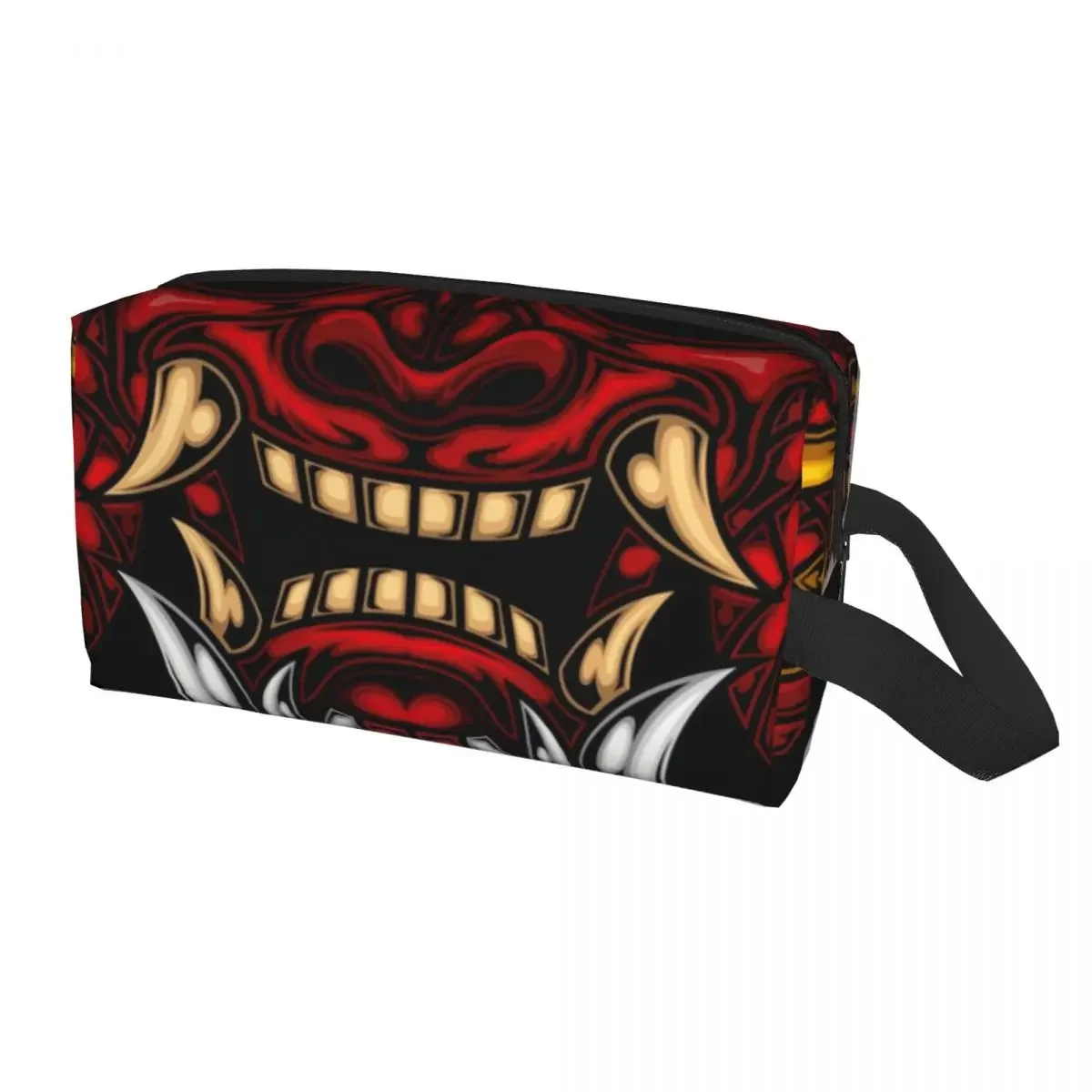 

Kawaii Hannya Barong Travel Toiletry Bag Women Japanese Samurai Demon Monster Oni Makeup Cosmetic Bag Beauty Storage Dopp Kit