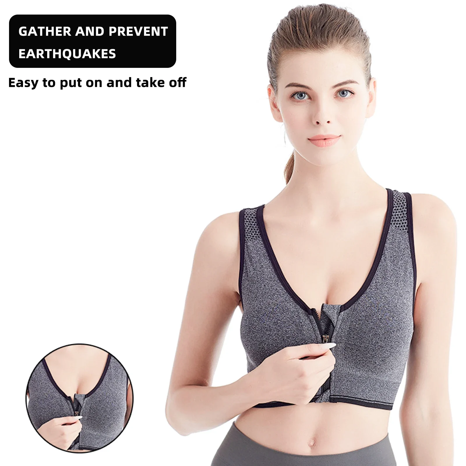 

IUSIBRALEA Women's Sports Bra Wire-Free High Impact Support Yoga Running Gym Seamless Breathable Moisture-Wicking Activewear Bra