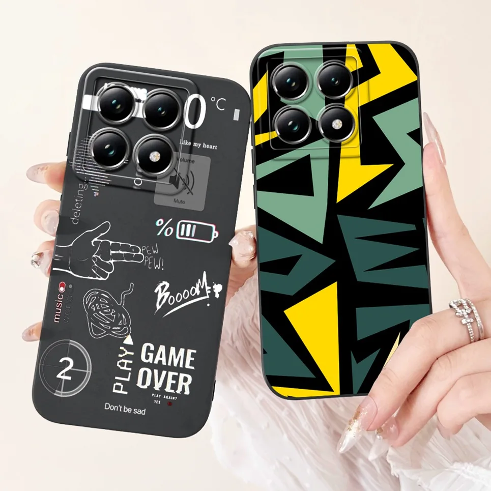 Fashion Painting Back Cover For Xiaomi Mi 14t Pro Phone Coques Marble Avocado Moon Night Gothic Soft Back Covers Xiaomi 14tPro