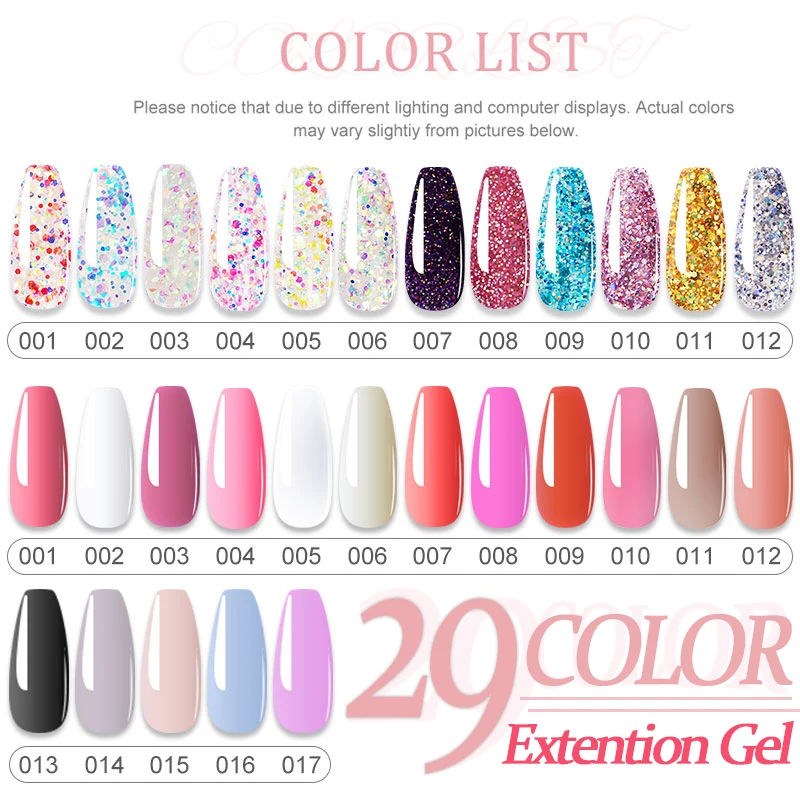 Poly Nail Gel Tool Kit Voor Semi-Permanente Diy Quick Extension Acryl Met Roestvrij Staal Dode Lederen Push Manicure Set