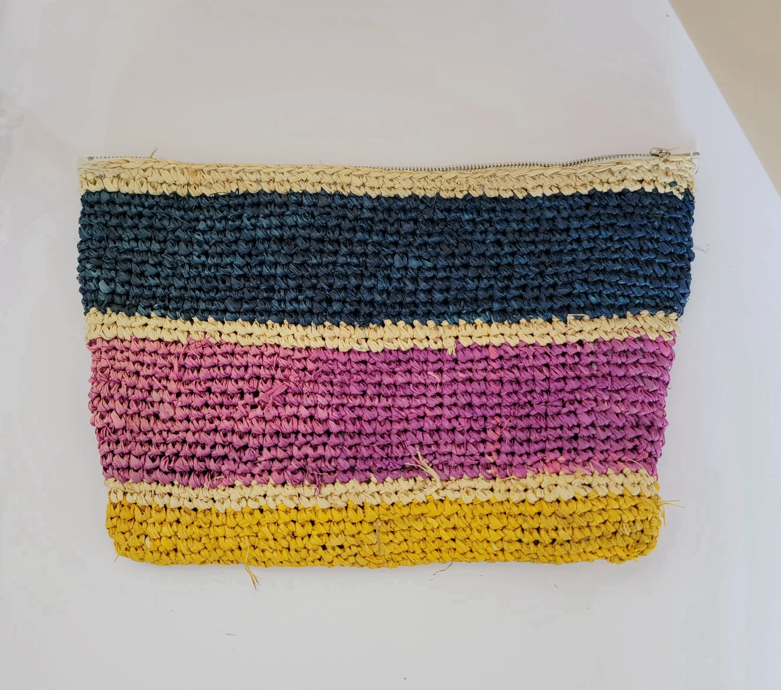 RAFFIA crochet bag-DYE handbag-handwork