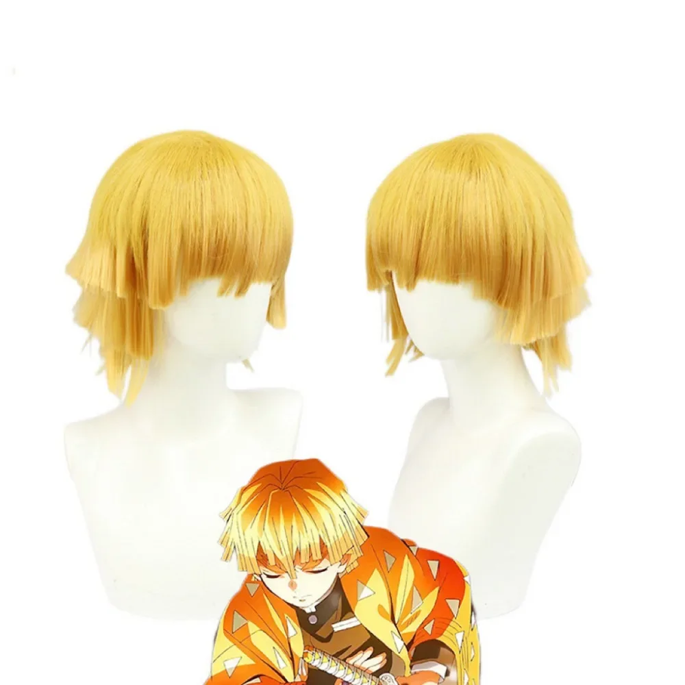 2026 Anime Uzui Tengen Kochou Kanae Kamado Nezuko Kanroji Mitsuri Rui Hashibira Inosuke Sabito Cosplay Synthetic Wig+Wig Cap view 4