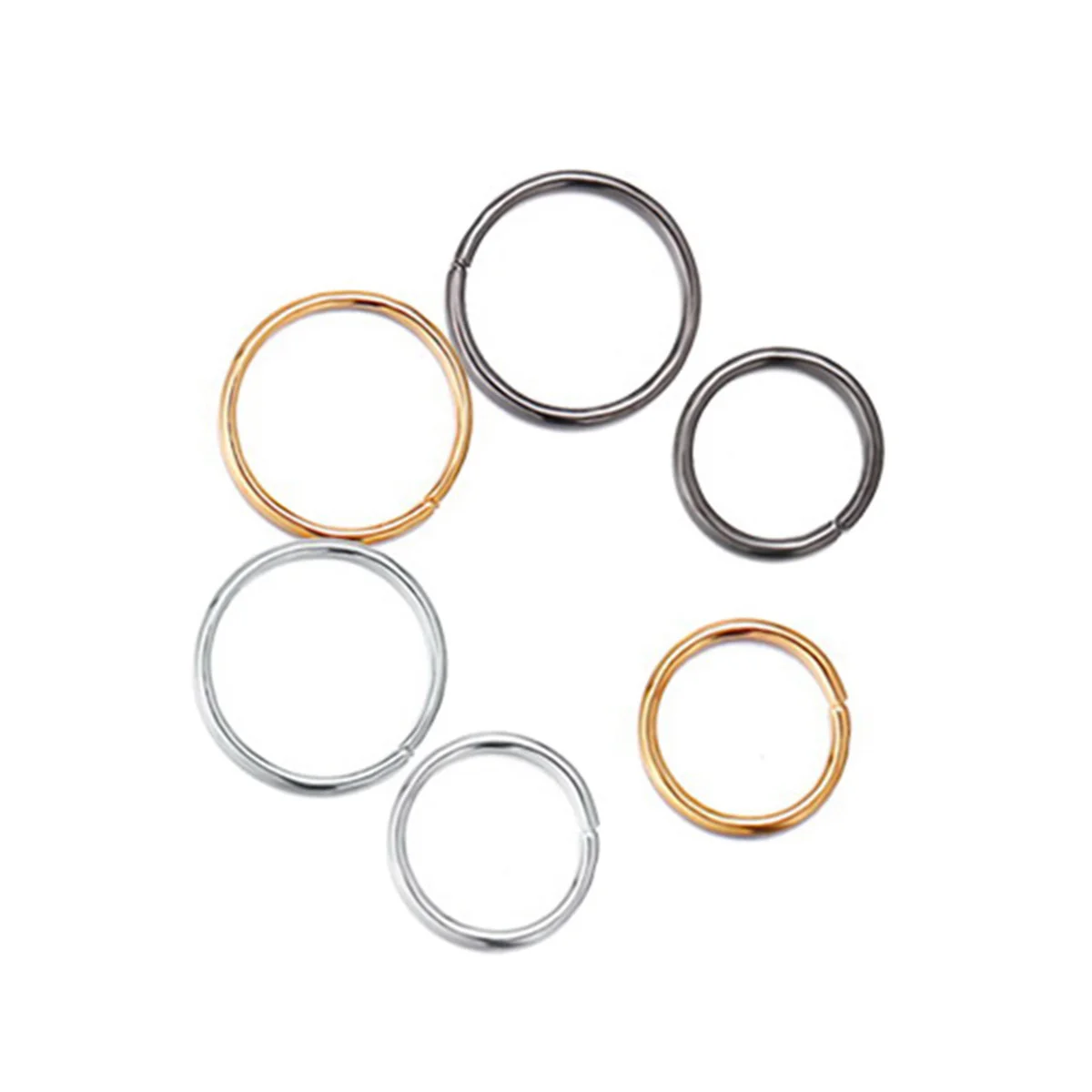 60 قطعة ترصيع الأنف سبيكة عالية البولندية تصميم دائرة بسيطة للجنسين ارتداء اليومي مجوهرات هدية للنساء الرجال الأنف خواتم ديكور #4