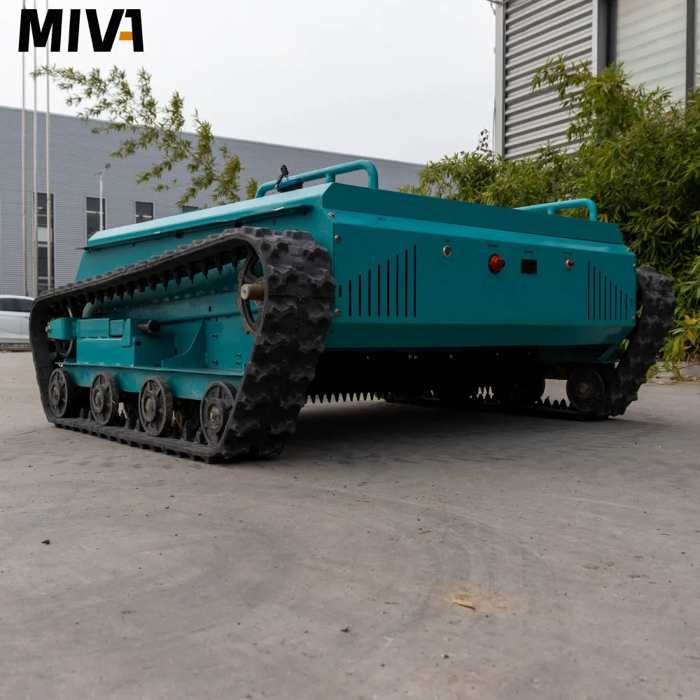 CE EPA Cortador de grama remoto todo terreno 800 mm Crawler Cortador de grama Faixas de borracha Personalização Máquina de corte de grama