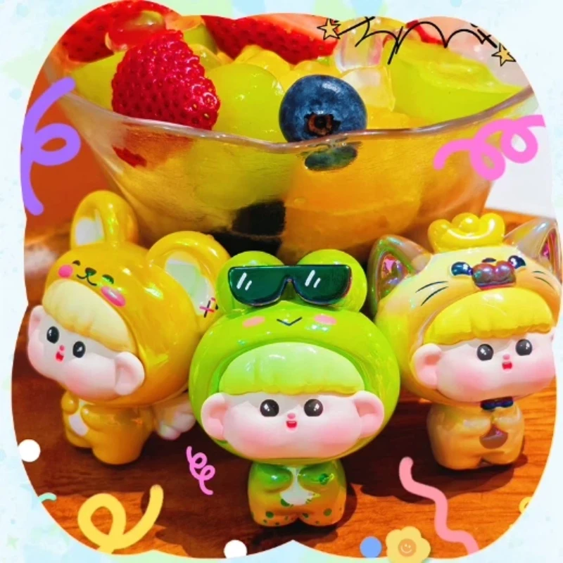 3BabiesToy الدهنية كبيرة الأذن الحيوان سلسلة لطيف صندوق أعمى صغير Kawaii دمية لامعة مطلي لعبة ديكور المنزل مفاجأة هدية صندوق غامض #2