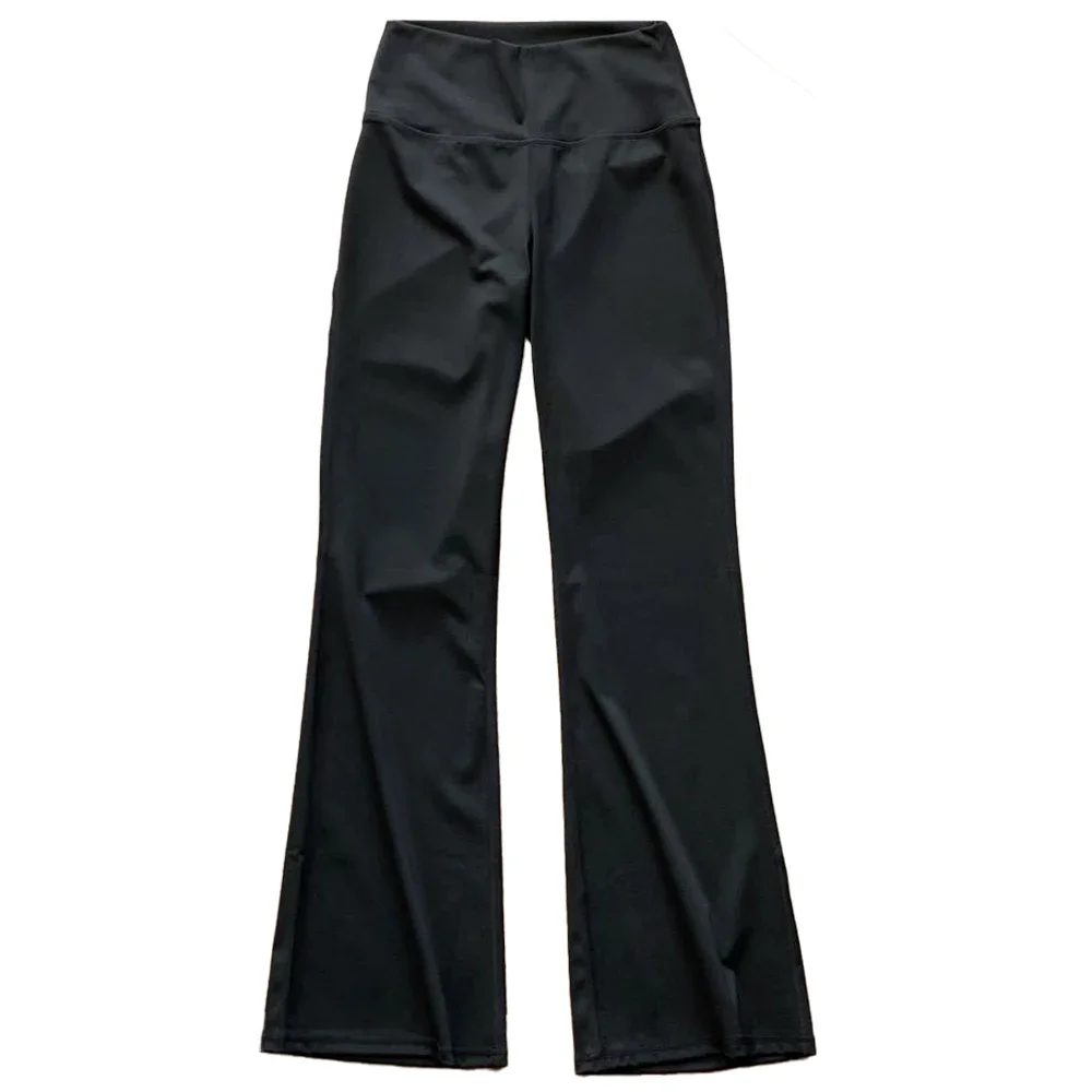 Mallas de Yoga de pierna ancha y alta elasticidad para mujer, ropa de trabajo de compresión con sensación desnuda y bolsillos, pantalones de Yoga