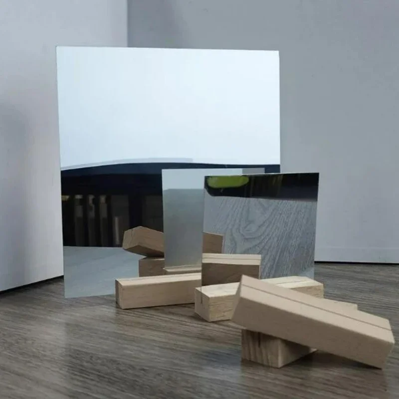High Reflective 95% Mirror Surface Aluminum Sheet Mirror Effect DIY Aluminum Plate Thickness 0.3mm/0.4mm Size 100x100-300x400mm