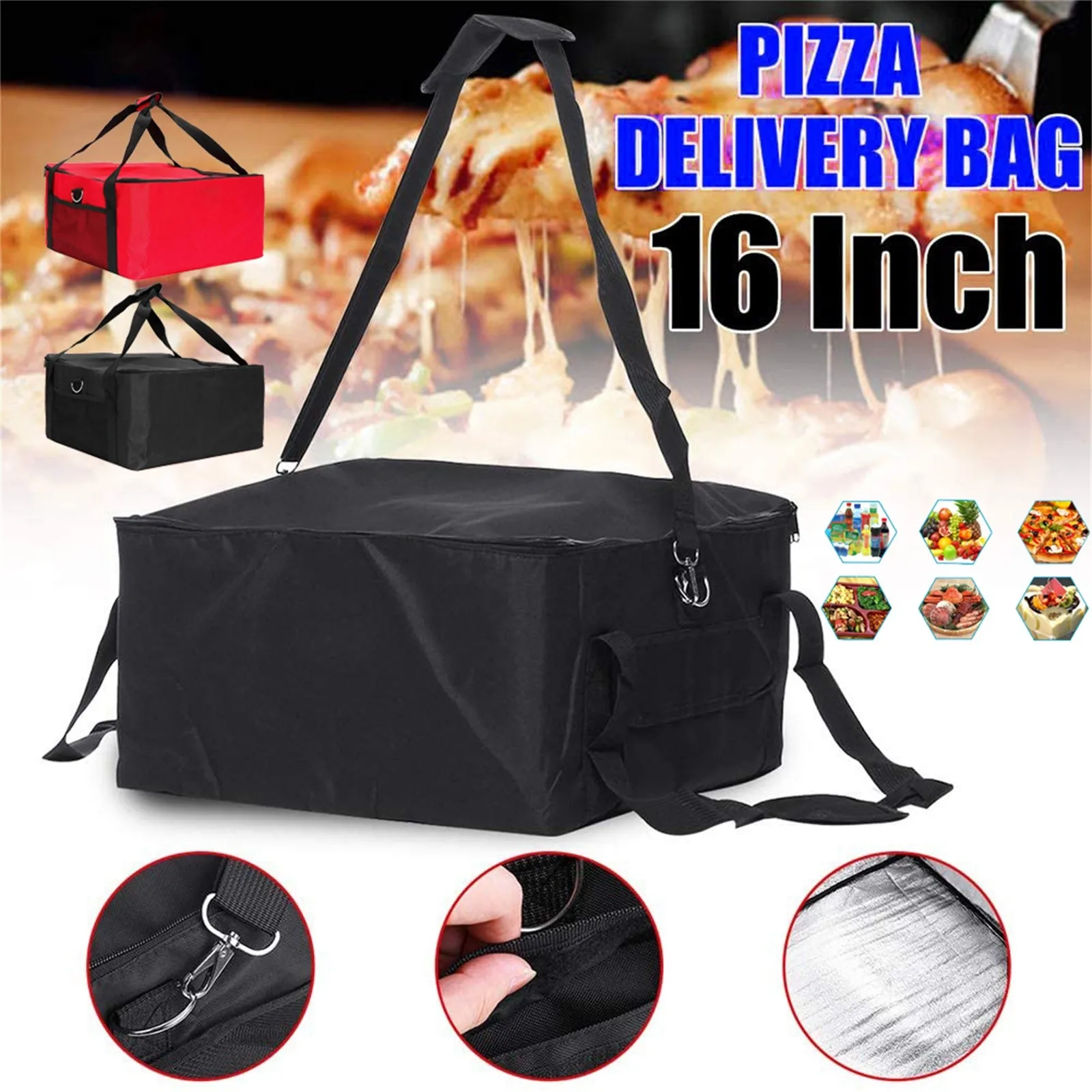 Pizza Food Thermal Bag Food Delivery Bag Waterproof Insulated Pizza Bag Cooler Storage Bags Insulation Picnic Portable Ice Pack