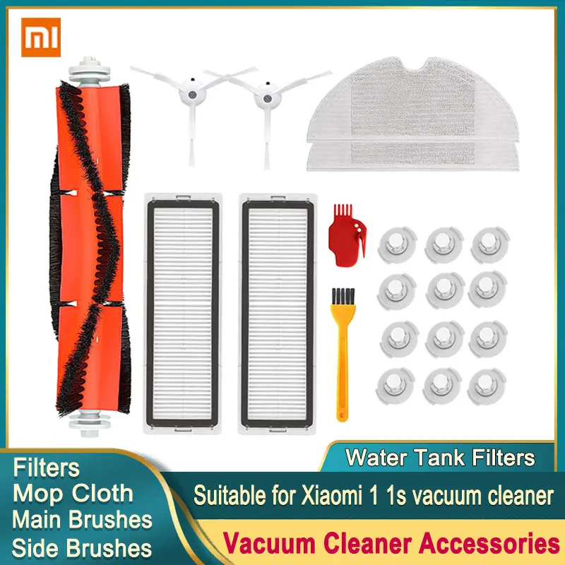 HEPA Filter Side Brush Main Brush for Xiaomi 1s MI Robot Vacuum Cleaner Roborock S50 S5 Max Mijia Vacuum Cleaner Accessories 1