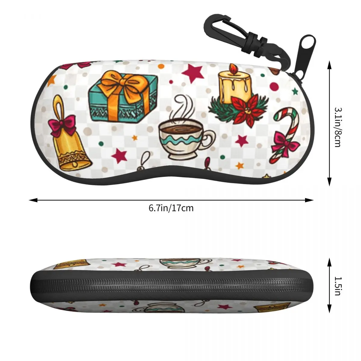 Custom Christmas Snowman Glasses Case Stylish Gnome New Year Shell Eyeglasses Case Sunglasses Box